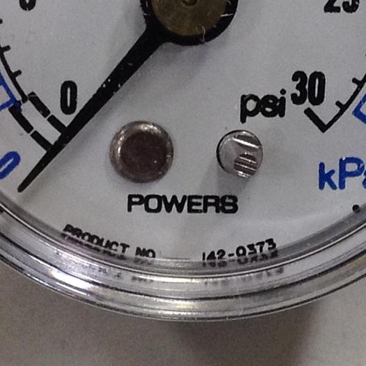 POWERS PROCESS CNTRLS Pressure Gauge 142-0373 #83888