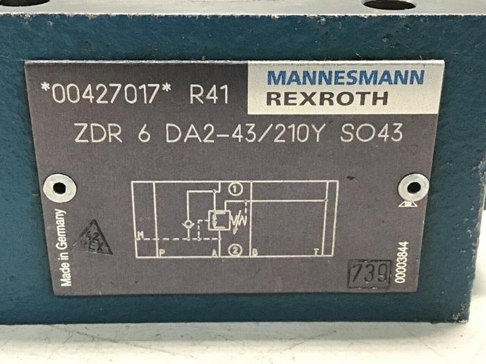 Used REXROTH Valve ZDR 6 DA2-43/210Y SO43 #116976