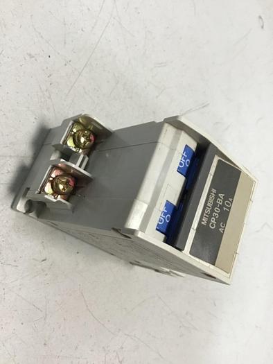 Used MITSUBISHI 10 Amp Circuit Protector CP30-BA-2P-10A #119643