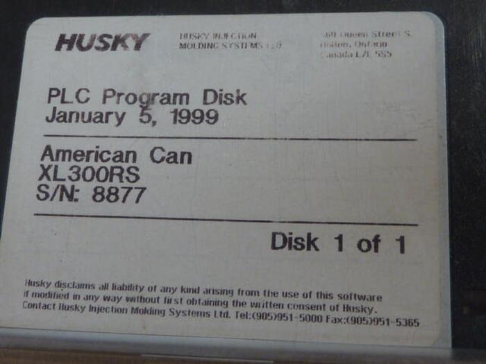 Used HUSKY PLC Program Disk XL300RS #33192