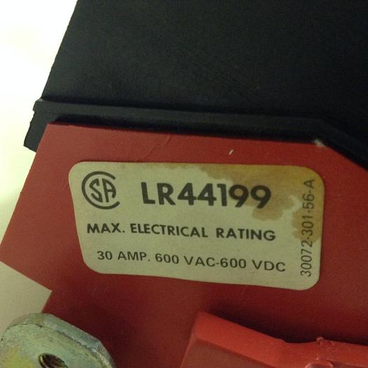 Used SQUARE D 30 Amp Disconnect Switch LR44199 #71091