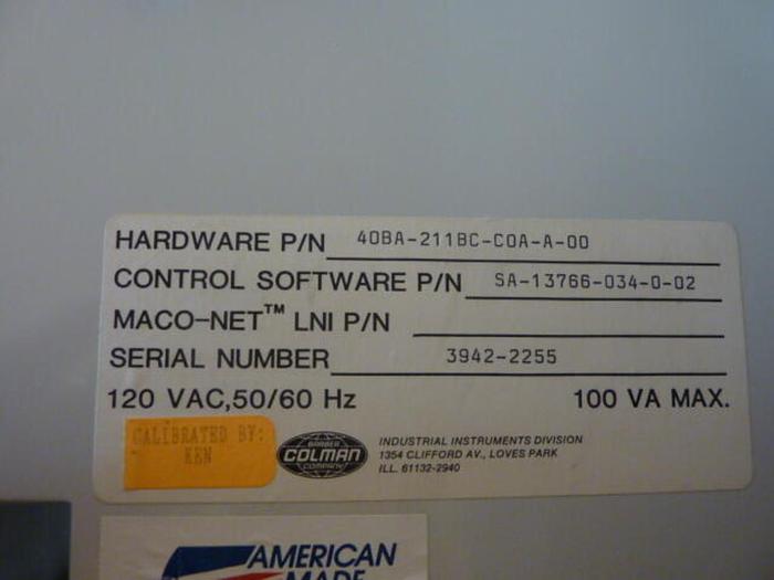 Used BARBER COLMAN Control Card Rack 40BA-211BC-COA-A-00 #34652
