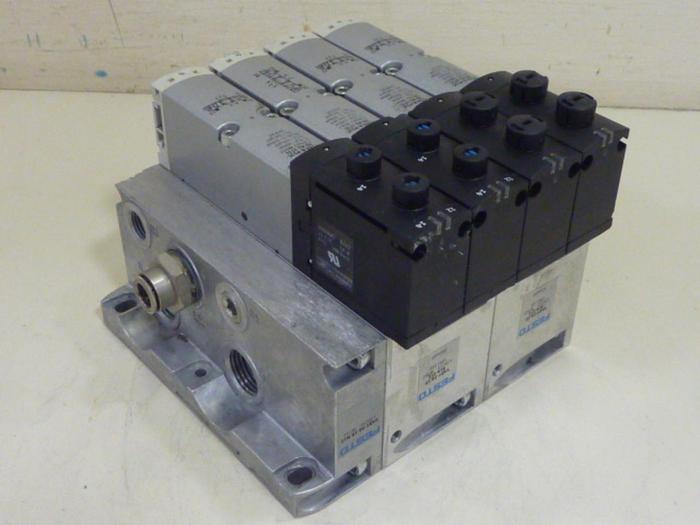 Used FESTO Control Block w/ Valves VABE-S6-1R-N12 #61211