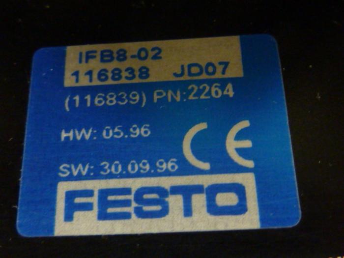 Used FESTO Control Block / Valve Terminal IFB8-02 #52835