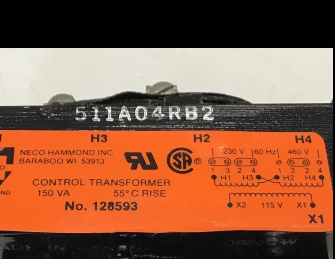 Used NECO HAMMOND 0.15 kVA Transformer 128593 USED
