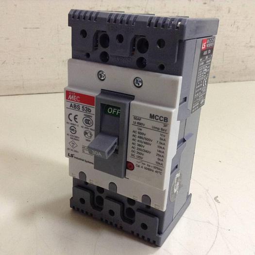 Used LS INDUSTRIAL SYSTEMS 30 Amp Breaker ABS 53B #86319