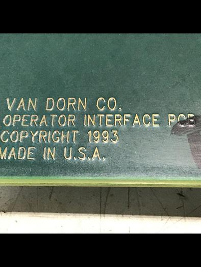 Used VAN DORN Operator Circuit Board PC330-034 Used