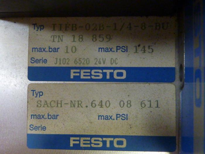 Used FESTO Control Block / Valve Terminal IFB8-02 #52878
