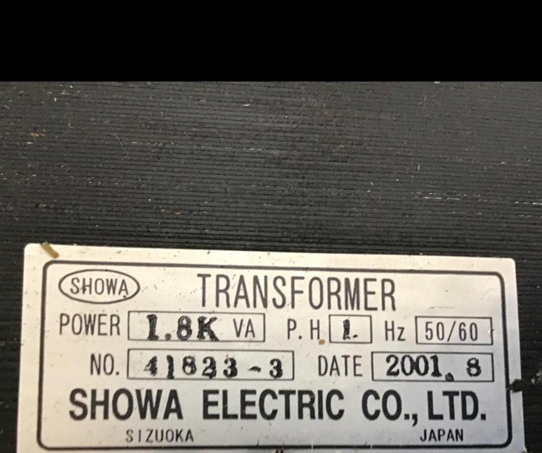 Used SHOWA 1.8 VA Transformer 41823-3 USED
