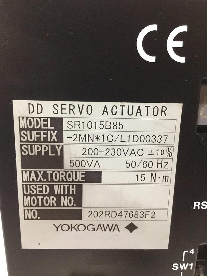Used YOKOGAWA DD Servo Actuator SR1015B85-2MN1C/L1D00337 Used