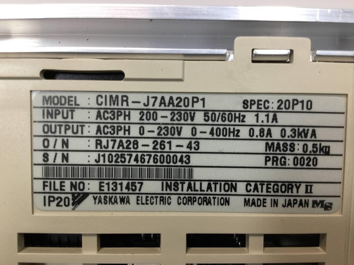 Used YASKAWA VS Mini J7 Inverter CIMR-J7AA20P1 USED