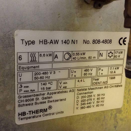 Used GROSSENBACHER Thermolator HB-AW 140 N1 Used