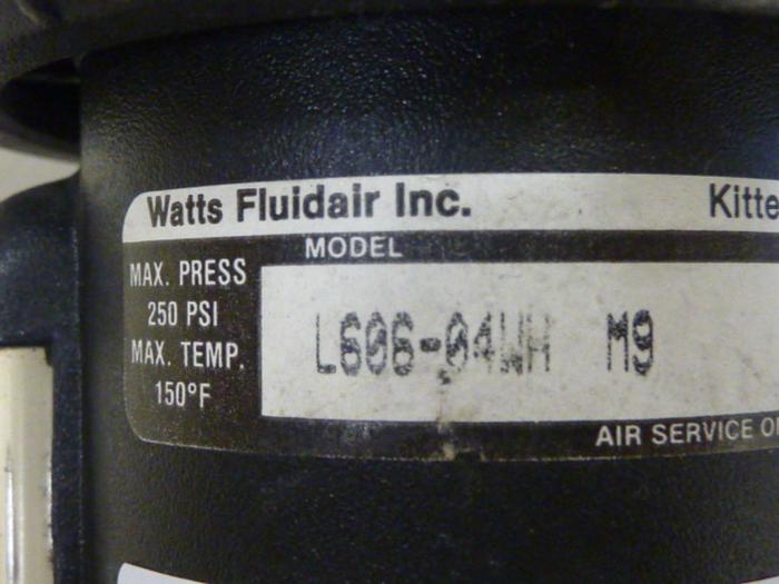 Used WATTS FLUIDAIR Regulator L606-04WH M9 #65066