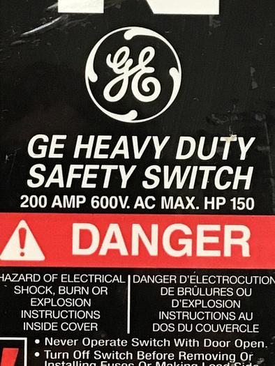 Used GENERAL ELECTRIC Safety Switch TH3364 #128550