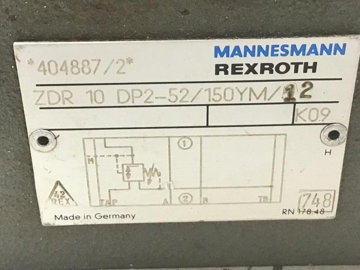 Used REXROTH Pressure Reducing Valve ZDR 10 DP2-52/150YM/12 #137642