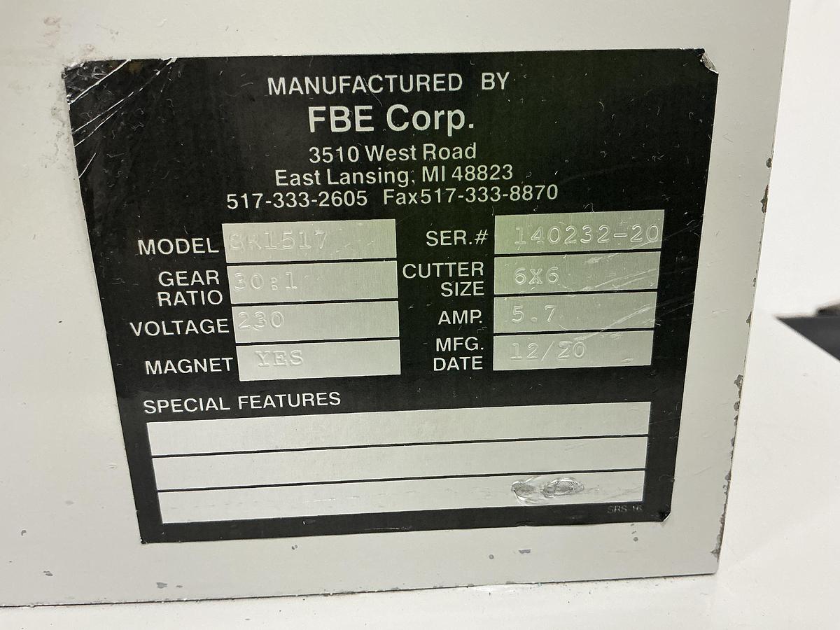 Used FBE GRINDER GRANULATOR 2020 SR1517 USED