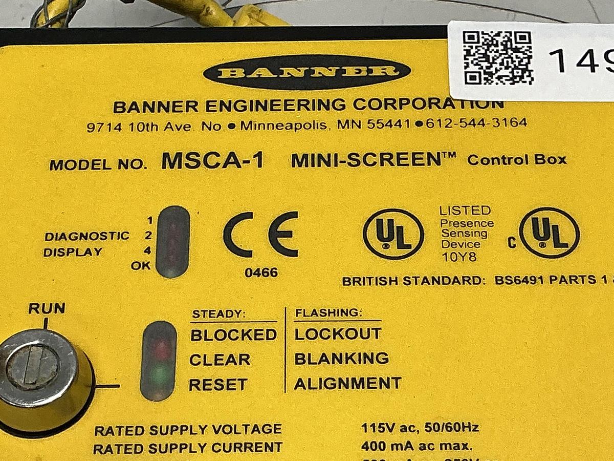 Used BANNER ENGINEERING MSCA-1