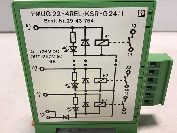 Used PHOENIX CONTACT Module EMUG22-4REL/KSR-G24/1 #133170
