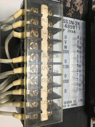 Used TOKYO SEIDEN 2 kVA Transformer TSS3N-2K #107885
