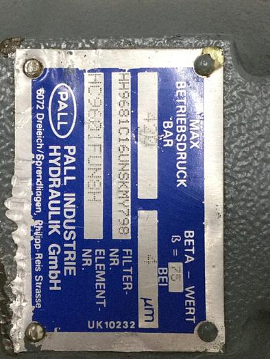 Used PALL Pressure Filter Unit HH9681C16UNSKMY798 #107145