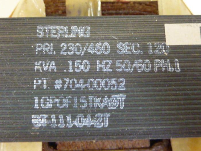 Used STERLING .150 kVA Transformer 704-00052 #60817