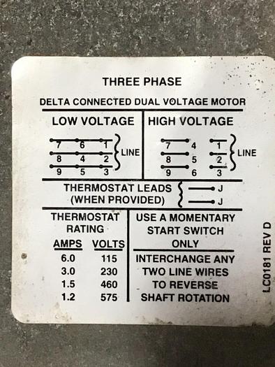 Used BALDOR 50 HP Industrial Motor JPM2542T Used