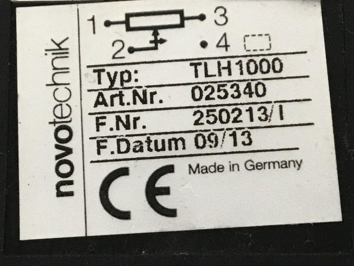 Used NOVOTECHNIK Position Transducer TLH1000 USED