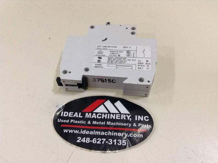 Used ALLEN BRADLEY 15 Amp Circuit Breaker 1492-SP1C150 SER C #75168