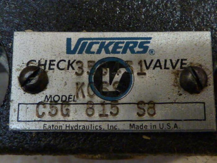 Used VICKERS Check Valve C5G 815 S8 #30364