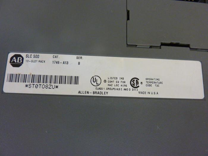Used ALLEN BRADLEY Power Supply & Slot Rack 1746-P1 SER A / 1746-A13 SER B #66776