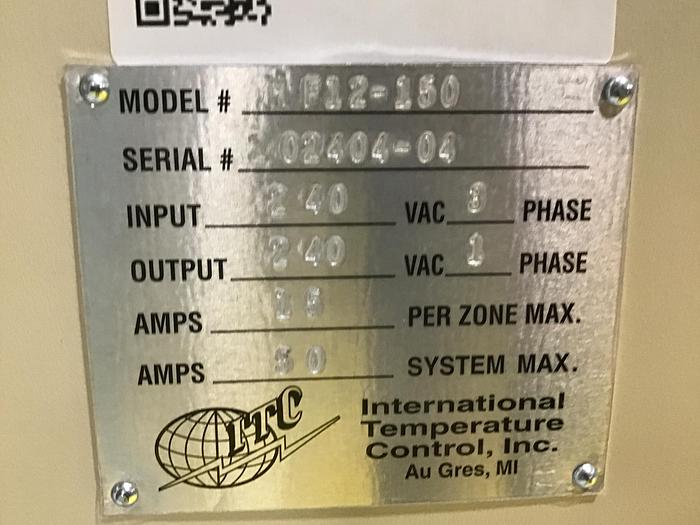 Used IDEAL MACHINERY 12 Zone Hot Runner IM-MF12-150-A1TP Used #145498