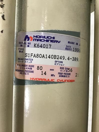Used HORIUCHI MACHINERY Clamp Cylinder S1FA80A140B249.4-389 Used 139168