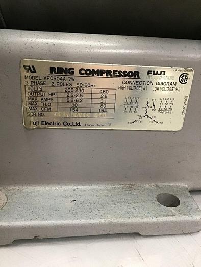 Used FUJI ELECTRIC Ring Compressor Blower VFC504A-7W Used