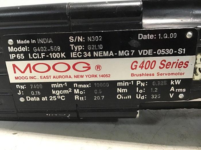 Used MOOG Servo Motor G402-509 Used