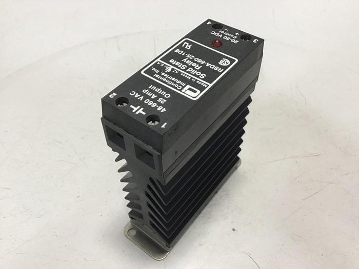 Used CONTINENTAL INDUSTRIES Solid State Relay RSDA-660-25-1DE #134796