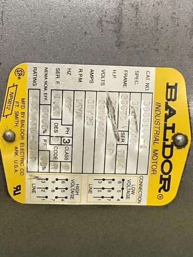 Used BALDOR 20 HP Industrial Motor 3983108-1 #131653