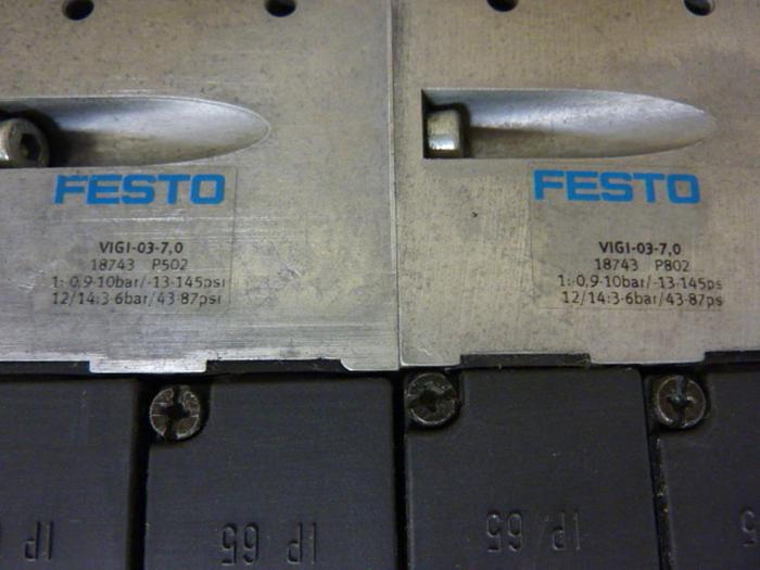 Used FESTO Control Block w/ Valves IFB8-03 #52695