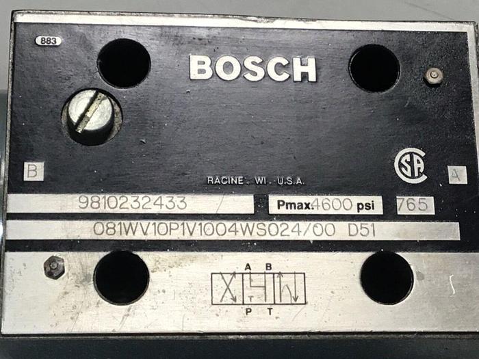 Used BOSCH Valve 081WV10P1V1004WS024/00D51 #132216
