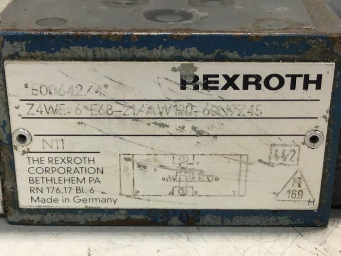 Used REXROTH Directional Valve Z4WE6E6821/AW120-60N9Z45 #136552