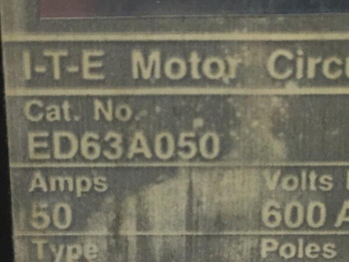 Used SIEMENS 50 Amp Circuit Breaker ED63A050 #101965