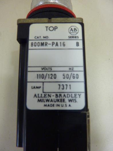 ALLEN BRADLEY Push Button 800MR-PA16 RED #54525