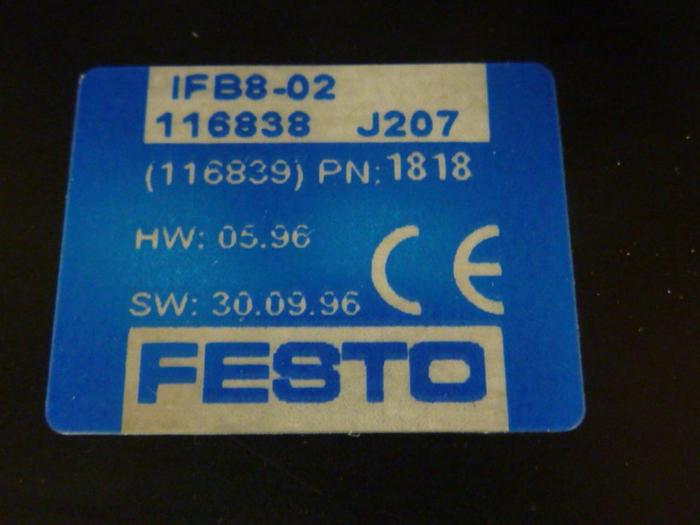 Used FESTO Control Block / Valve Terminal IFB8-02 #52779