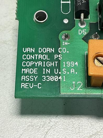 Used VAN DORN ASSY 330041 REV-C