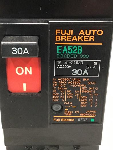 Used FUJI ELECTRIC 30 Amp Breaker EA52B-30 #112469