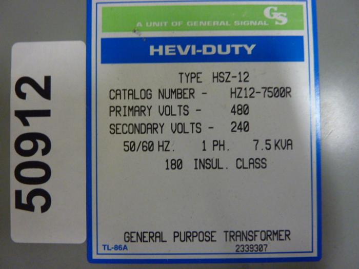 Used EGS 7.5 kVA Transformer HZ12-7500R USED