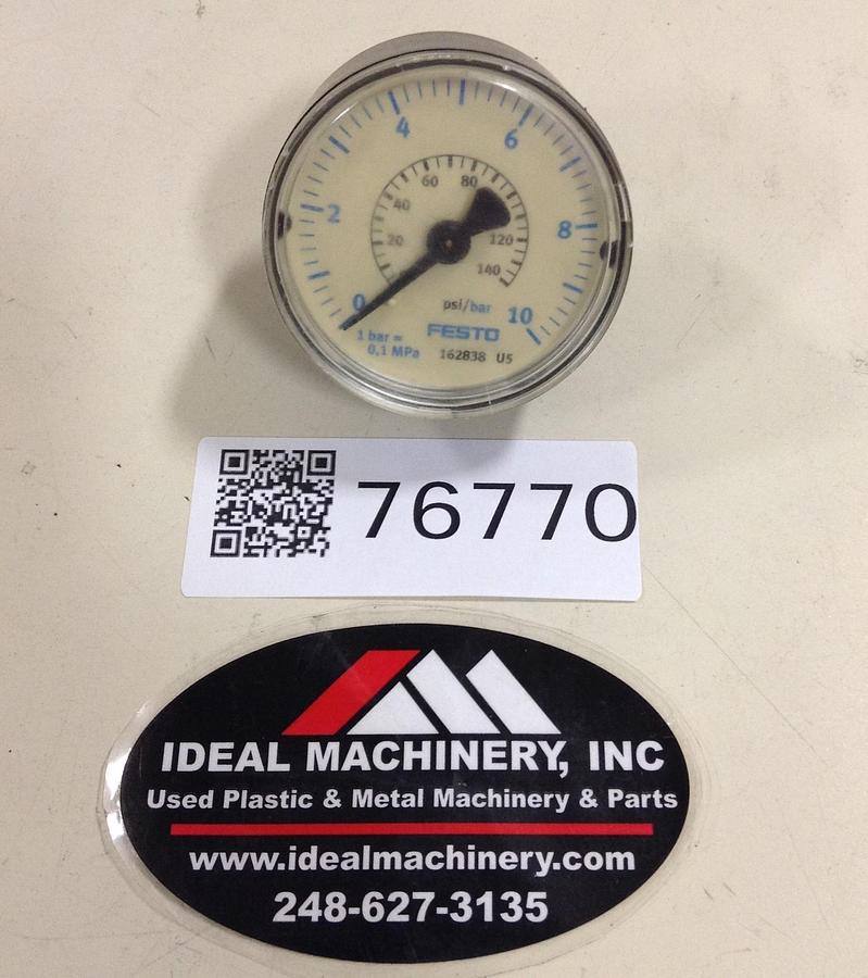 Used FESTO 0-120 PSI Pressure Gauge 162838 Used