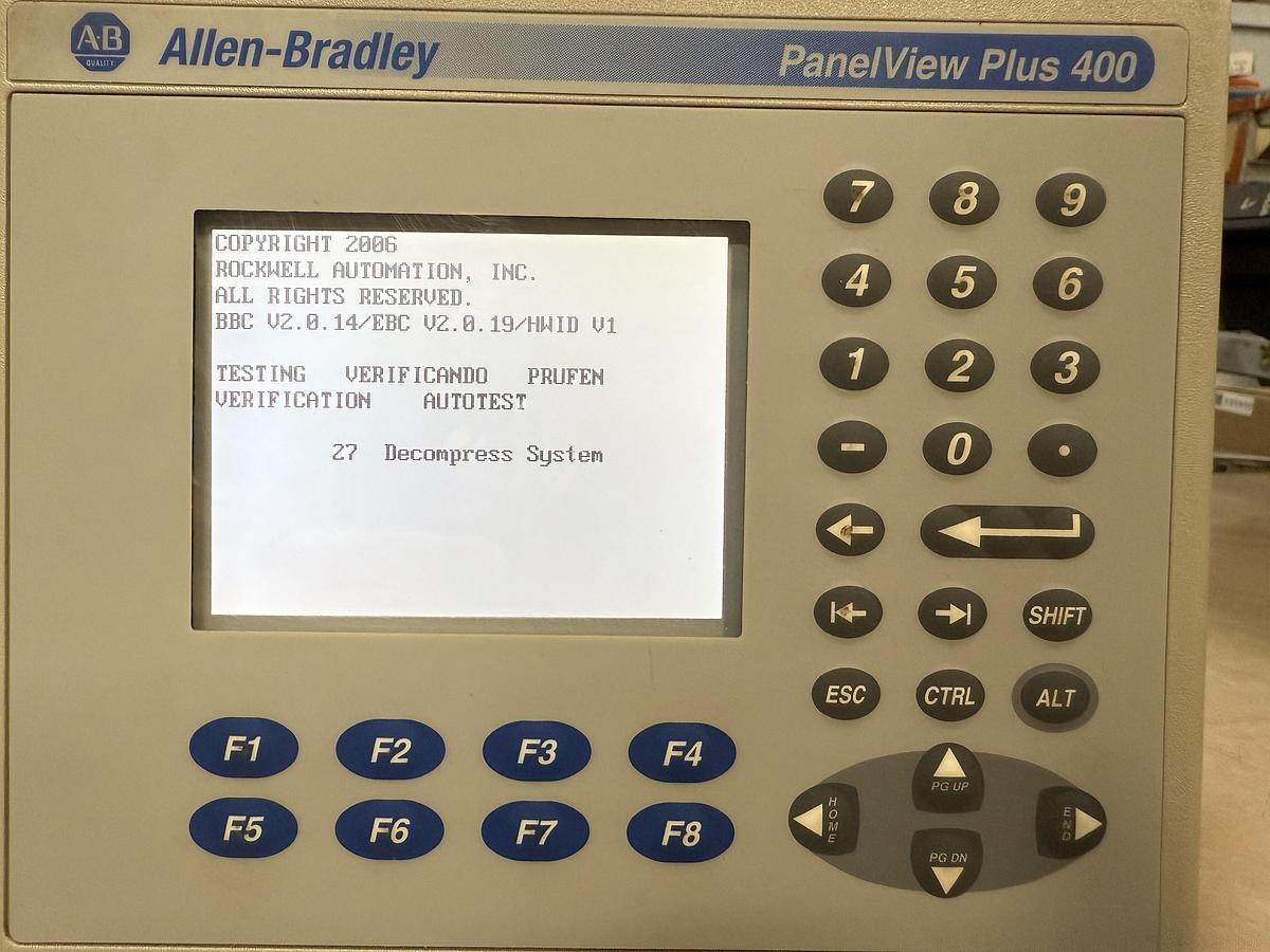 Used ALLEN BRADLEY 2711P-K4M5D Operator Display USED