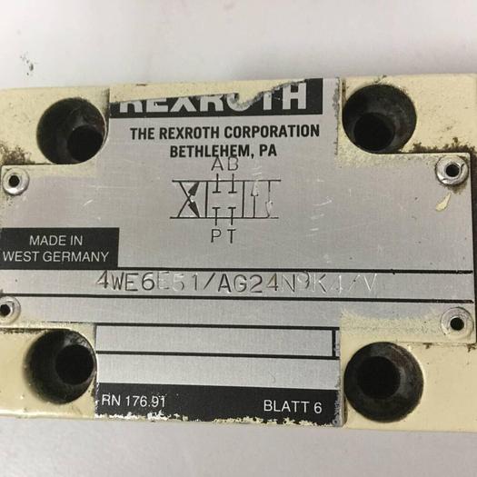 Used REXROTH Valve 4WE6E51AG24N9K4/V #90384