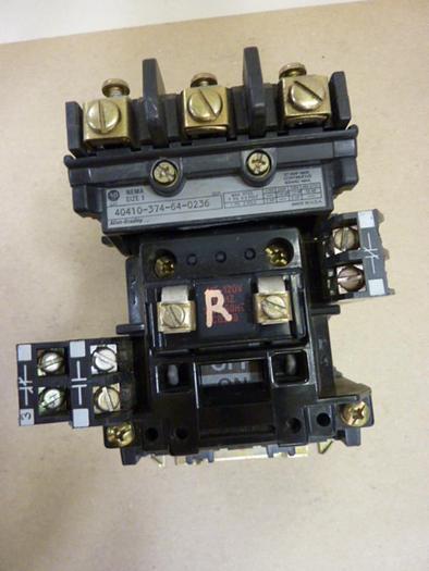 Used ALLEN BRADLEY Motor Starter Size 1 40410-374-64-0236 #55274
