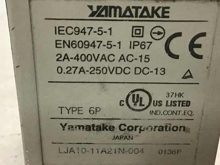 Used YAMATAKE Limit Switch LJA10-11A21N-003 #121736